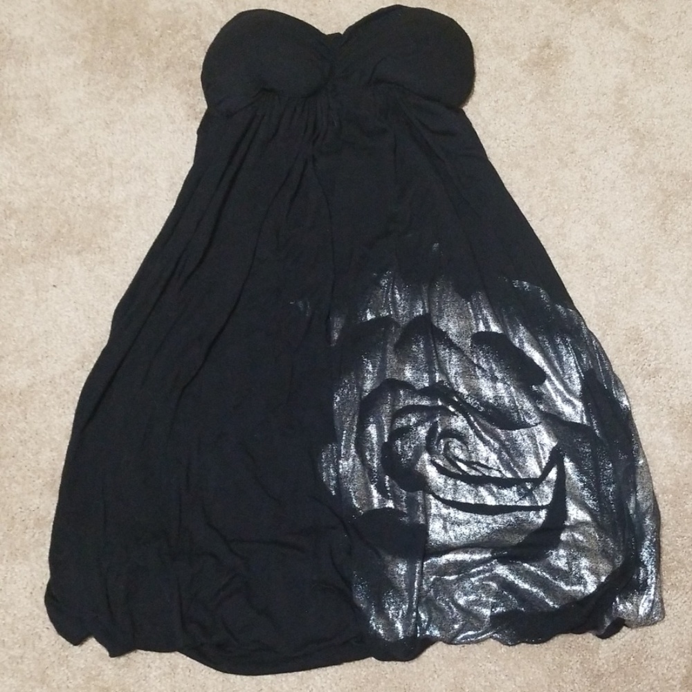 Black tube top dress
